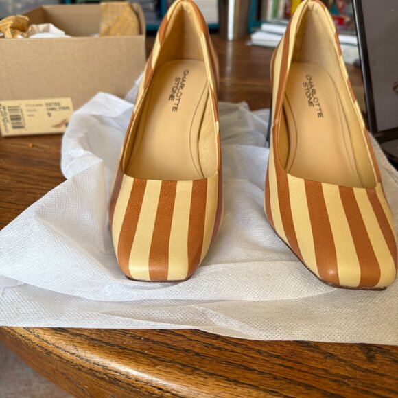 NIB | Sz 9 | Estee in Camel Stripe | Charlotte Stone - Picture 3 of 6